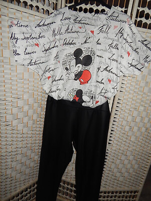 coole TUNIKA Shirt PULLI m . Micky+Minni MAUS+TEXT Print*ITALY MODA**Gr. 42bis46