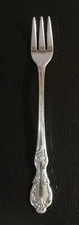 WM Rogers Mfg Co Extra Plate Valley Rose Small  3 Prong Cocktail Fork 5 1/2 inch