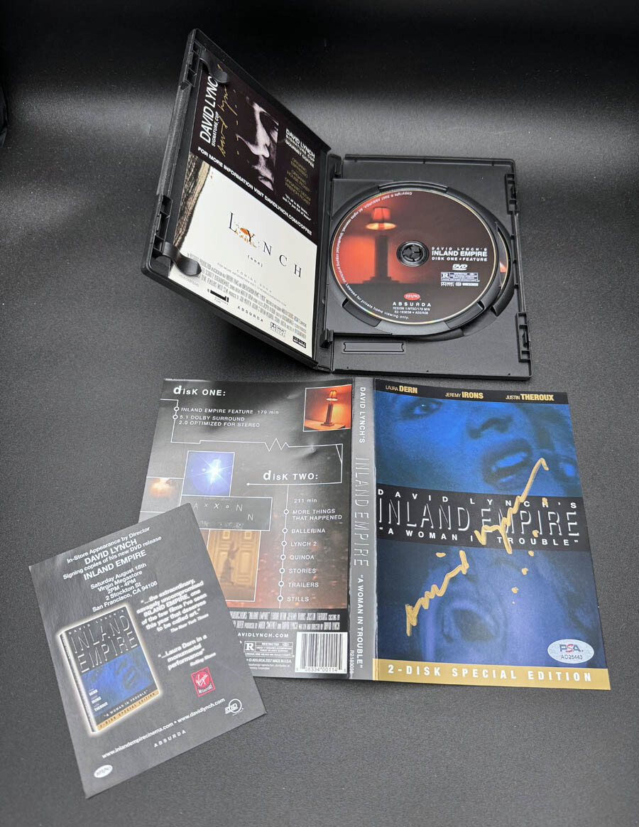 David Lynch SIGNED Inland Empire A Woman in Trouble DVD PSA