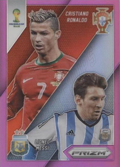 その他 2014 Panini Prizm Messi RONALDO base 2014 Panini Prizm World Cup Cristiano Ronaldo Lionel Messi #19 for