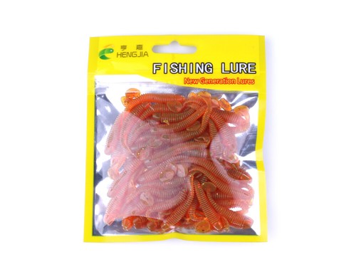 50 Stück Pack 5,5cm Gummiköder Maden Forellenköder Angeln Köder Gummifische - Bild 14 von 20