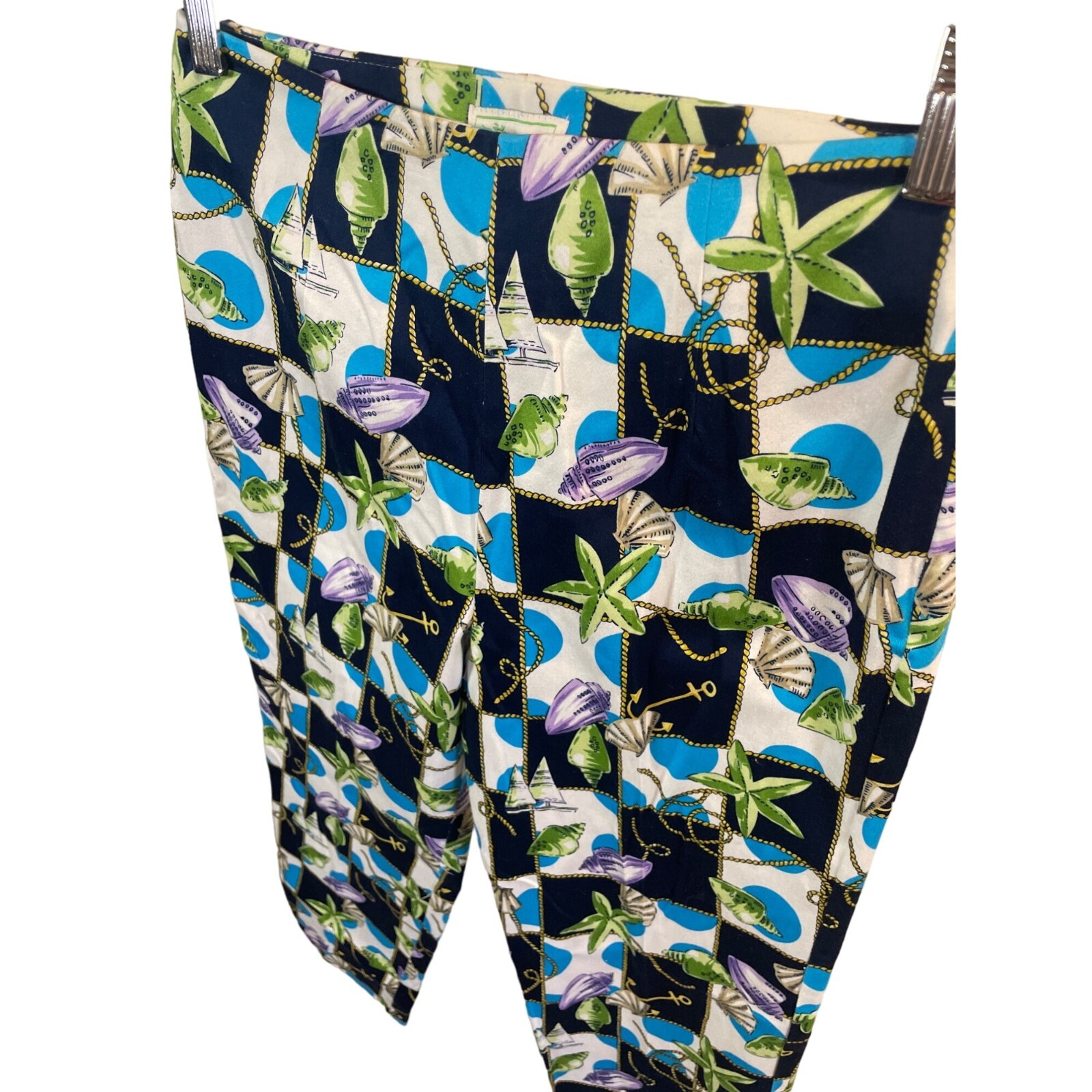 Bamboo Traders Blue Seashell Patterned Side Zip A… - image 4