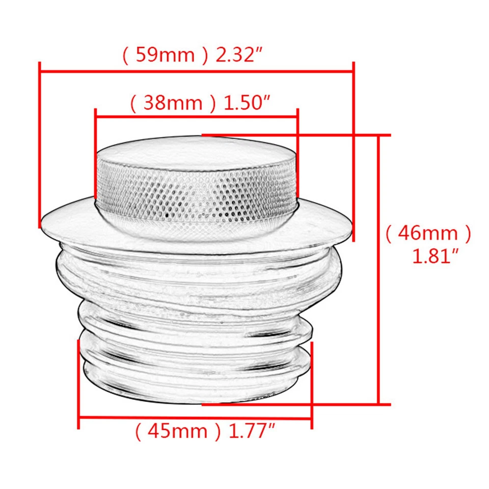 Chrome Pop Up Vented Fuel Tank Gas Cap For Harley Dyna Sportster Softail Fat Boy Foto 4 de 4