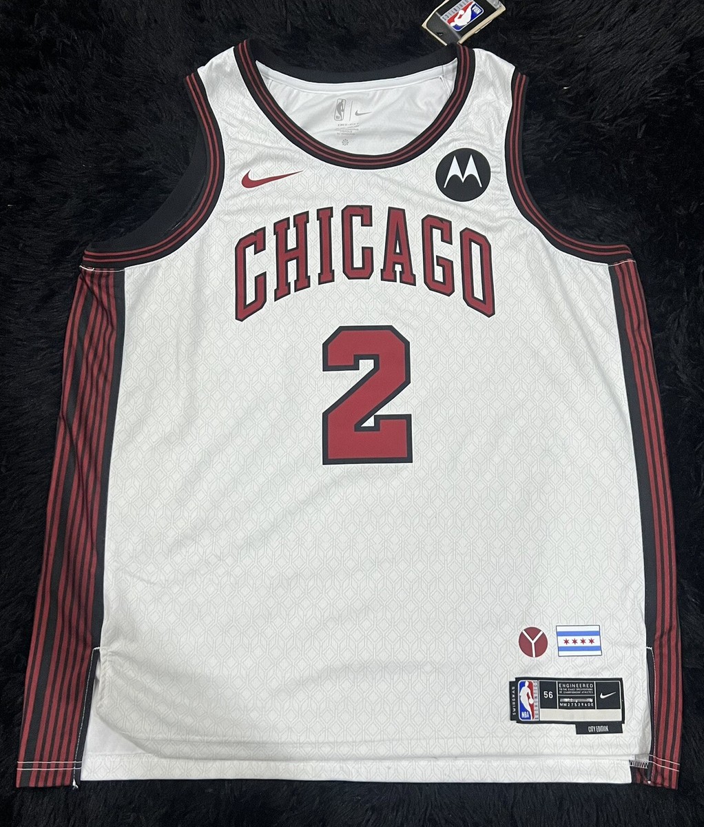 Nike Authentic Lonzo Ball Chicago Bulls City Edition Motorola Men