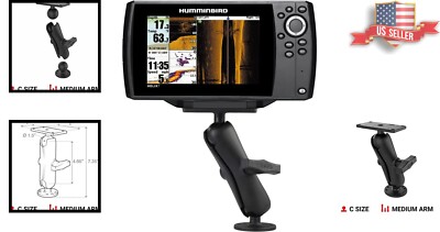 Drill-Down Double GPS Ball Mount for Humminbird Helix 7 with