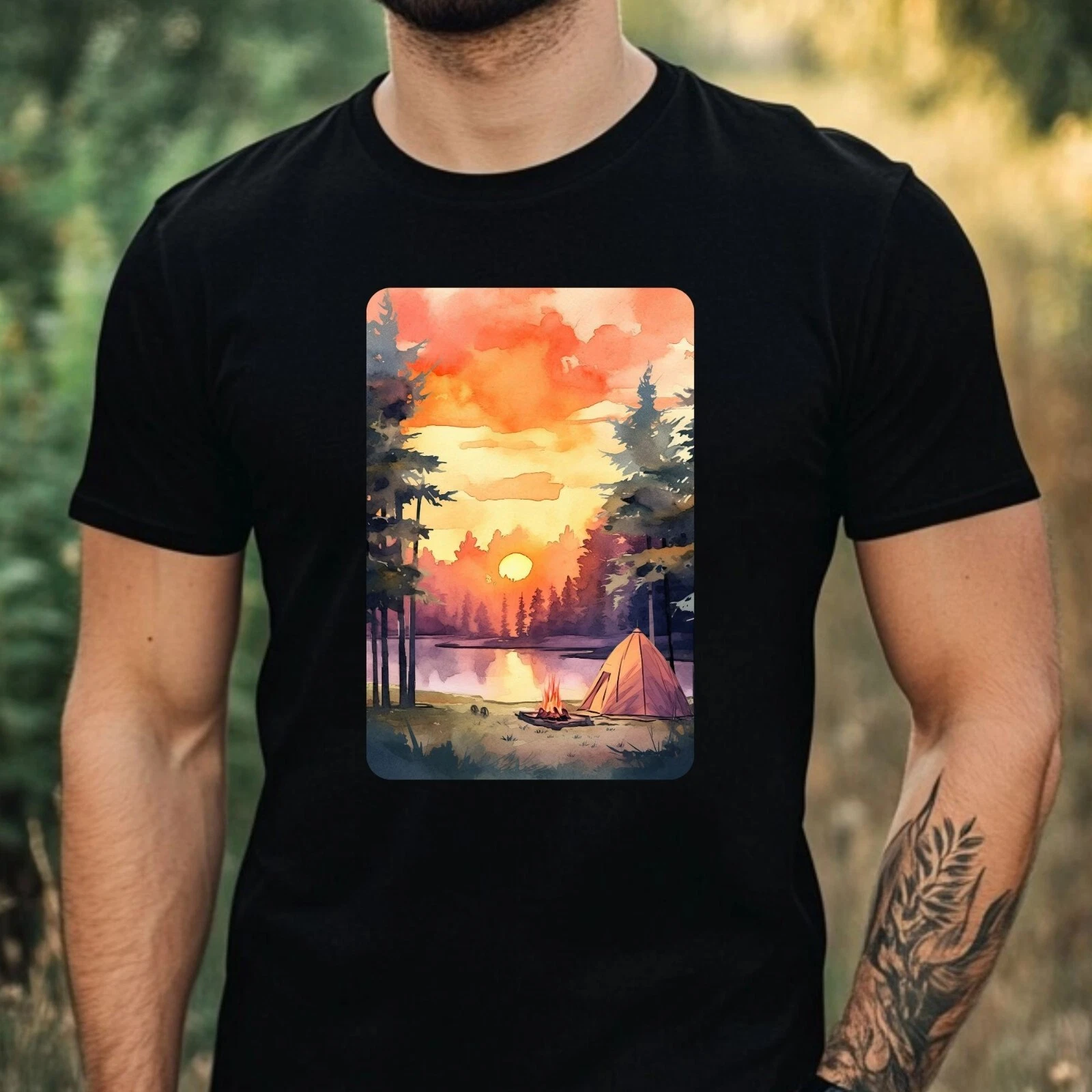 Mens Camping Theme Cotton T-Shirt Size XS to 5XL
Opens in a new window or tab