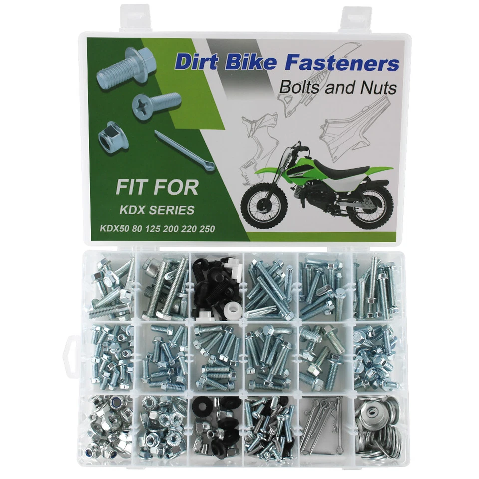 Kit completo de pernos de carenado aptos para Kawasaki KDX50 2003-2006 KDX80 1979-2000 Foto 3 de 4