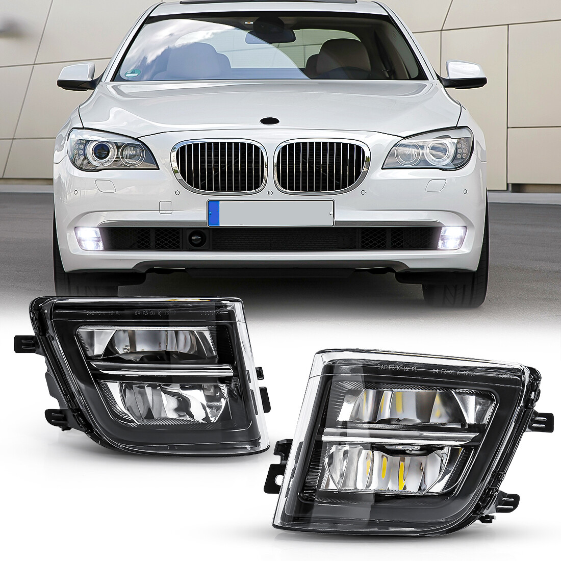 Fit For 12-16 BMW 7 Series F01 F02 740i 750i 760i LED DRL Fog