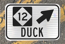 DUCK OBX North Carolina Highway 12 road sign 12"x18" DOT style Outer Banks beach