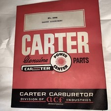 284a Carter Gasket Kit Carburetor 52-56 Nash 895s 2368s 2369s Rare Nos Car Part 284a Carter Gasket Kit Carburetor 52-56 Nash 895s 2368s 2369s Rare Nos Car Part