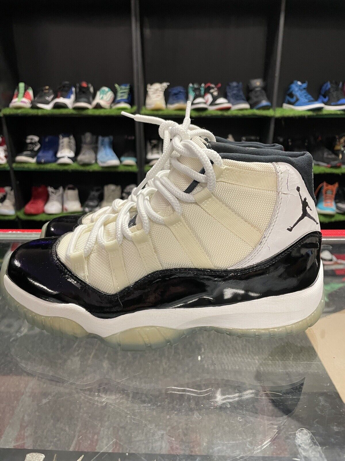 Size 9 - Jordan 11 OG Concord 1995 130245-101 Rare Space Jam Shoes