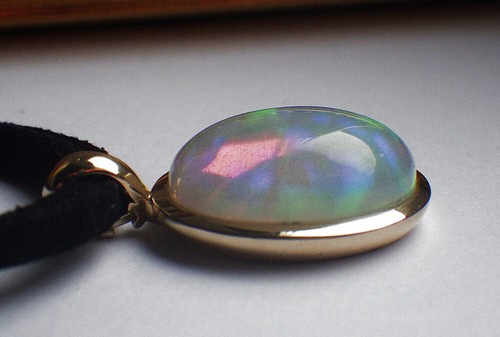 SCHMUCK-STCK Sogni D'ORO TERRA OPALIS CLIP Anhänger 978l Kristallopal Opal Gold - Picture 8 of 17