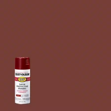 12 Oz. Protective Enamel Satin Brick Red Spray Paint (Case of 6)