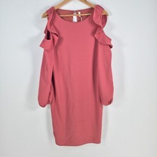 Pink blush womens dress size M pink bodycon long sleeve solid 019820