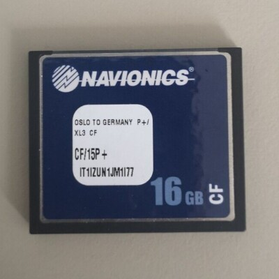 NAVIONICS OSLO TO GERMANY P+ 16GB 15P Marine Charts CF Card - Raymarine, Geonav