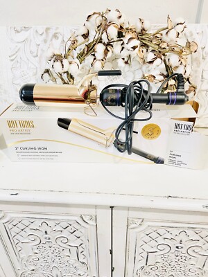 HOT TOOLS Pro Artist 24K Gold Jumbo Curling Iron Long Lasting, Defined Curl 2''