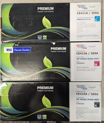  Set of 3 Compatible Toner HP 305A for HP LaserJet Pro 300 400 MFP M375nw CMK