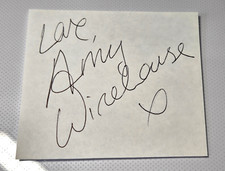 Amy Winehouse signed cut (Deceased 2011) RARE FULL NAME signiture
