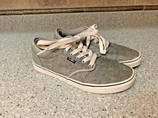 Vans Canvas Low Top Sneakers Mens 9.5 Gray Skateboard