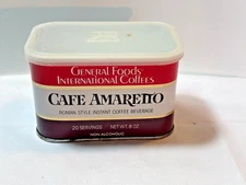 Vintage International Coffees General Foods Tin - Cafe Amaretto