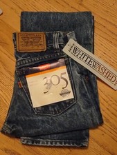 NEW OLD STOCK BOY'S LEVI'S 305 ORANGE TAB STRAIGHT LEG JEANS SZ.9 SLIM