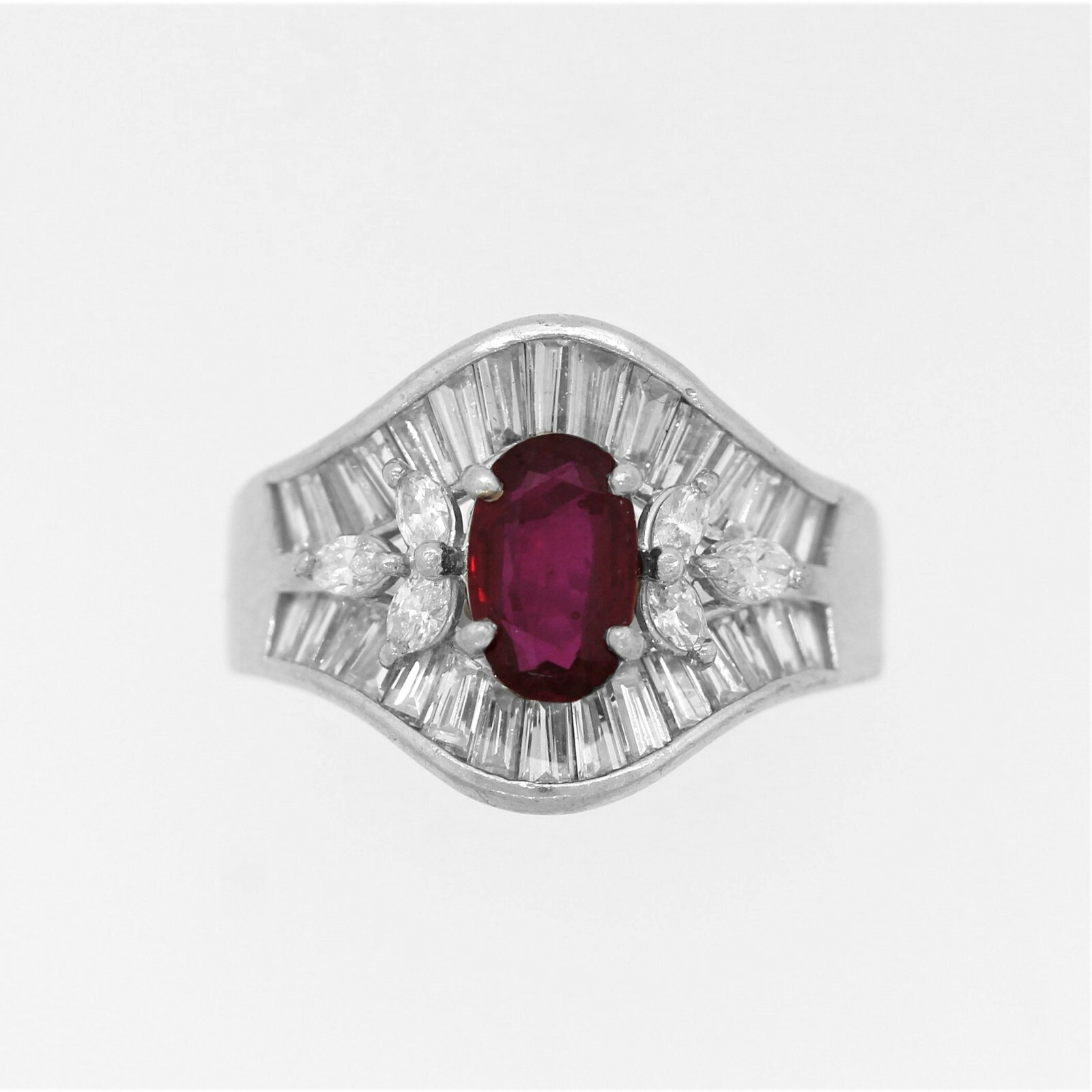 Ruby Diamond Platinum Ring 2.72CTW - image 1