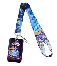 Cinderella Princess Cartoon Lanyard w/ ID Holder Keychain