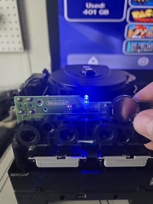 Modded Nintendo Gamecube Controller Port, New Battery/Holder, Custom Blue LED