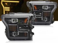 Scheinwerfer Paar Ford F150 MK13 Ab 2014 Bis 2017 Full LED DRL DYN Schwarz-41...