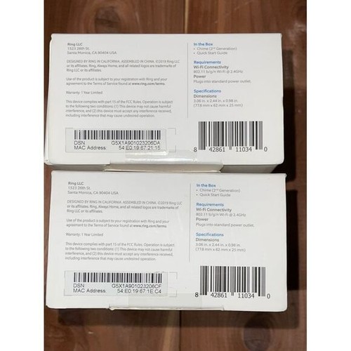 RING CHIME BUNDLE (3) Home Security Alert Video Doorbell - Picture 8 of 11