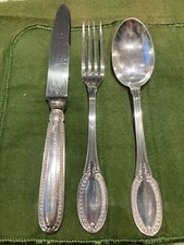 Impero Empire Zaramella Argenti Sterling Silver Youth Set Fork Knife Spoon