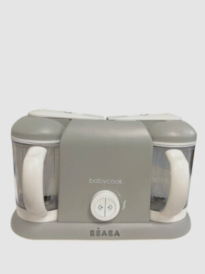 BEABA Gray White Babycook Duo 4-in1 Baby Blender Food Maker Processor