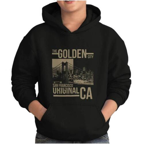 The Golden City San Francisco California Youth Hooded Sweatshirt Boy or Girl