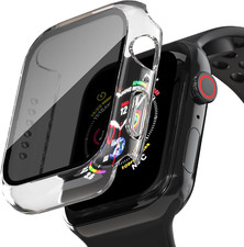 2 Pack Privacy Case for Apple Watch Screen Protector, Anti-Spy Tempered Glass Fi