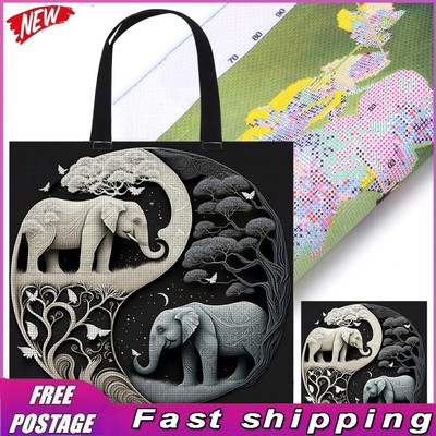 Durable Funny Hand Needlepoint Kit with Instructions Embroidery Elephant Bag