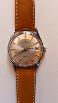  Fleurier Watch Swiss Made  Incabloc 17 Jewel Vintage Men's Wrist Watch