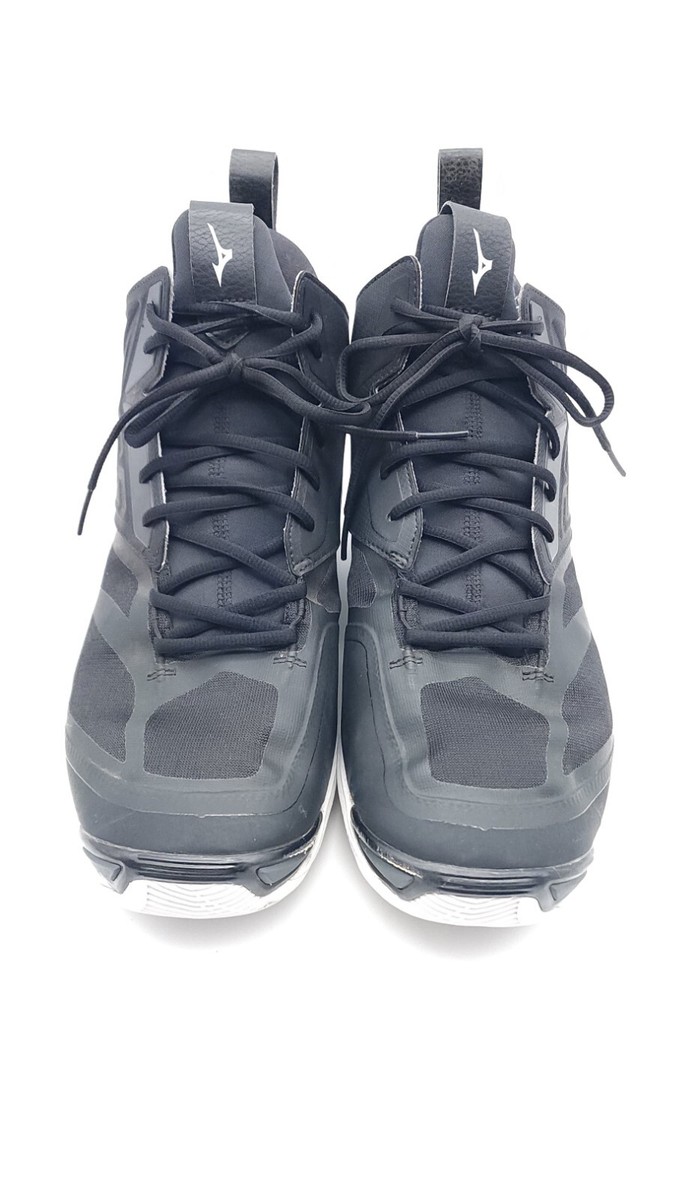 Mizuno Mens 15 Wave Momentum 2 Mid Volleyball Sneakers Black Lace Up Shoes Best Volleyball Sneakers - Men main image 4
