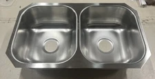 Dayton DCFU3118 Double Bowl Kitchen Sink Fixture - Stainless Steel