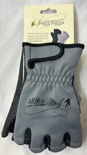 Frogg Toggs silicone Palm Fingerless Fishing Gloves Fleece Lined Size Large