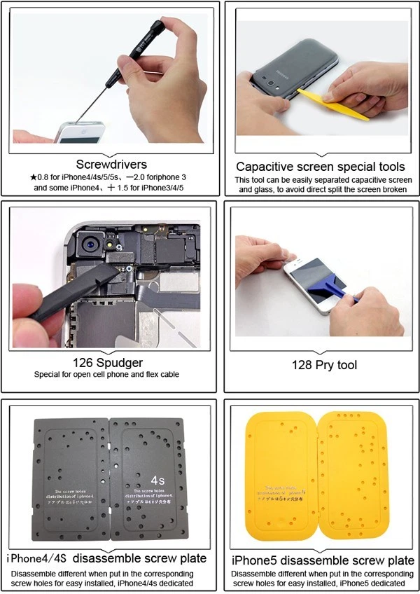 10pcs Universal Repair Tool Kit Mobile Phone iPad Camera Repairing Tools  - Image 3 of 4