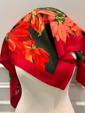 S18 Valentino Floral Silk Multicolor scarf  34 inch