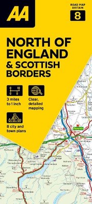 AA Publishing AA Road Map North of England & Scottish Borders (Map) (UK IMPORT)