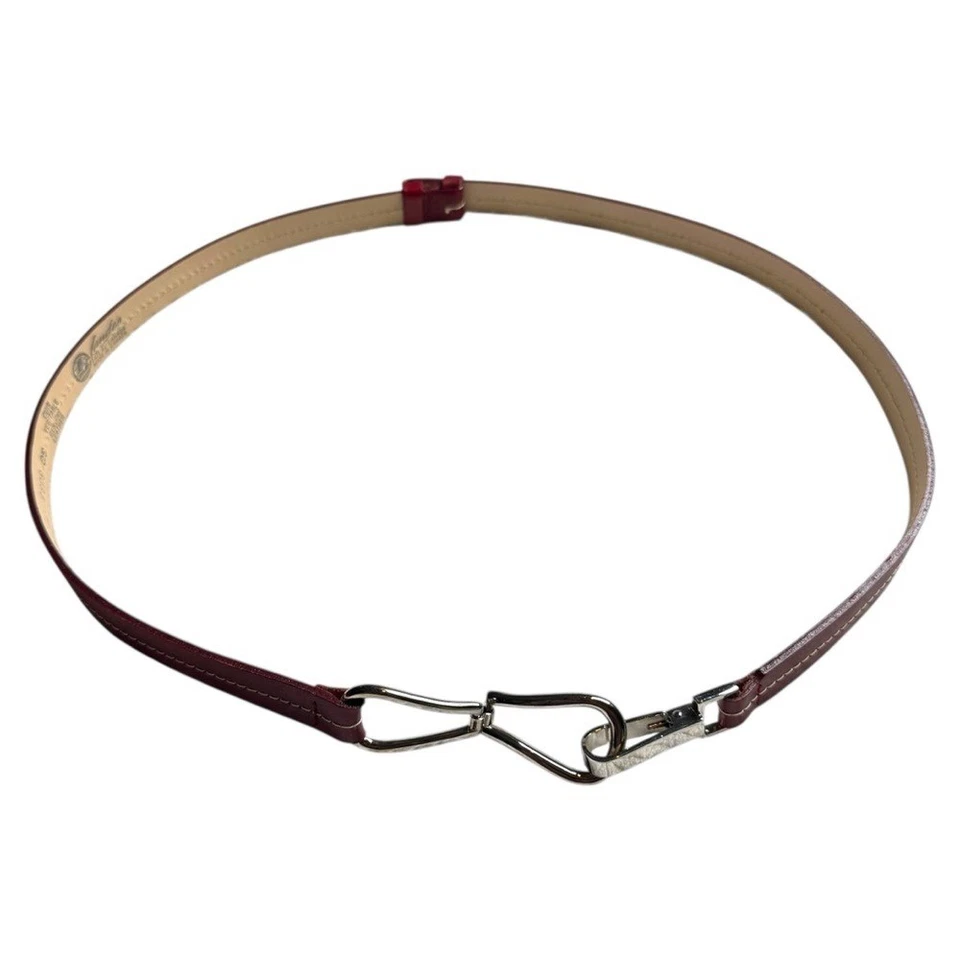 Cinturón Landes Canada Cuero Genuino Cierre de Cadena Hebilla Mujer Talla Única Minimalista Foto 3 de 4