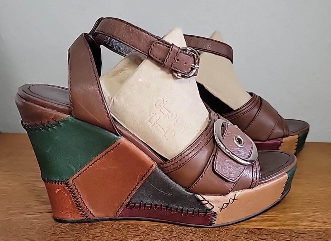 Coach Kayle Retro Patchwork Platform Sandals Size… - image 1