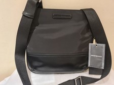 Borsa a tracolla uomo Emporio Armani nera autentica nuova con etichette