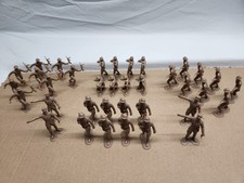 Marx 54mm French Soldiers 36 Piece LOT recasts Tan Color