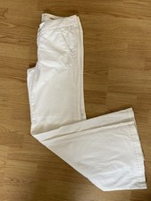 DKNY y2k white cream low rise flared cotton jeans trousers size 10 W32 L32