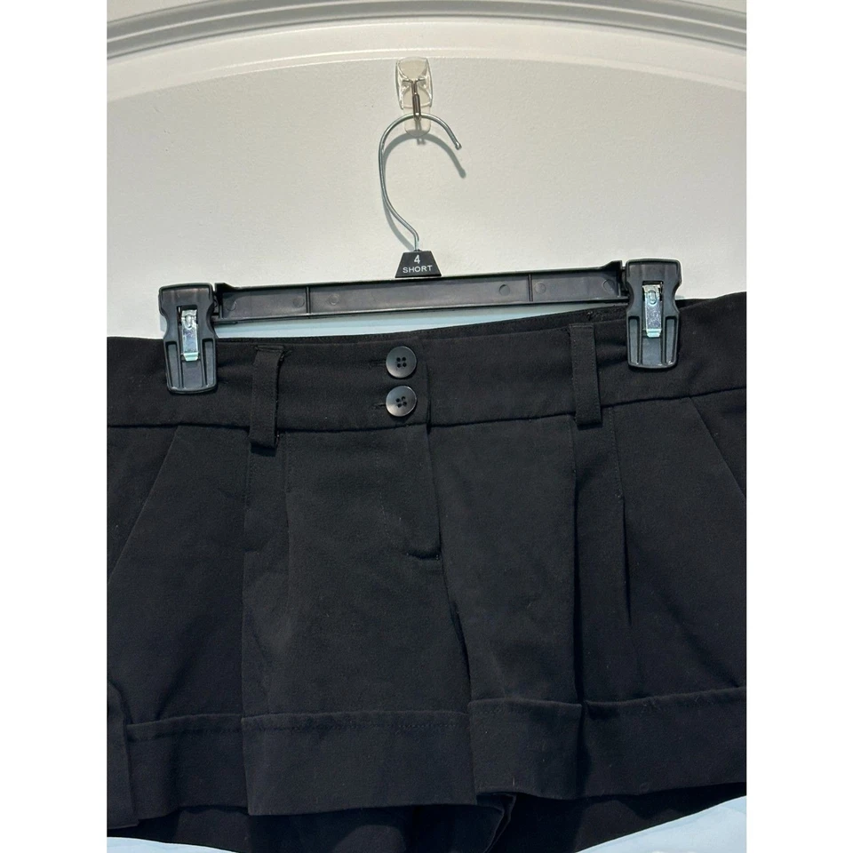 Pantalones cortos Poetry negros con puños talla pequeña Foto 3 de 4