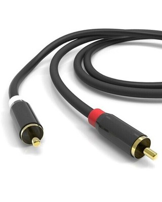 3FT 6FT 24k Gold Plated RCA Male L/R Stereo Audio Cable Cord Plug