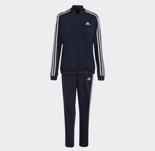 Women's Adidas Essentials 3-Stripes Track Suit - Large / Legend Ink / White